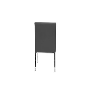 Chaises gris et métal acier chromé (lot de 2) simea