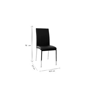 Chaises gris et métal acier chromé (lot de 2) simea