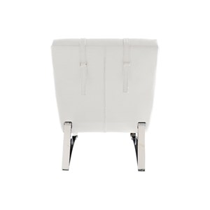 Chaise longue blanc et acier chromé barty