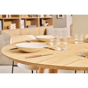 Table à manger ronde frêne d120 cm livia