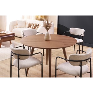 Table à manger ronde noyer d120 cm livia