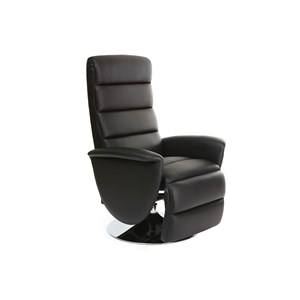 Fauteuil relax manuel noir nelson