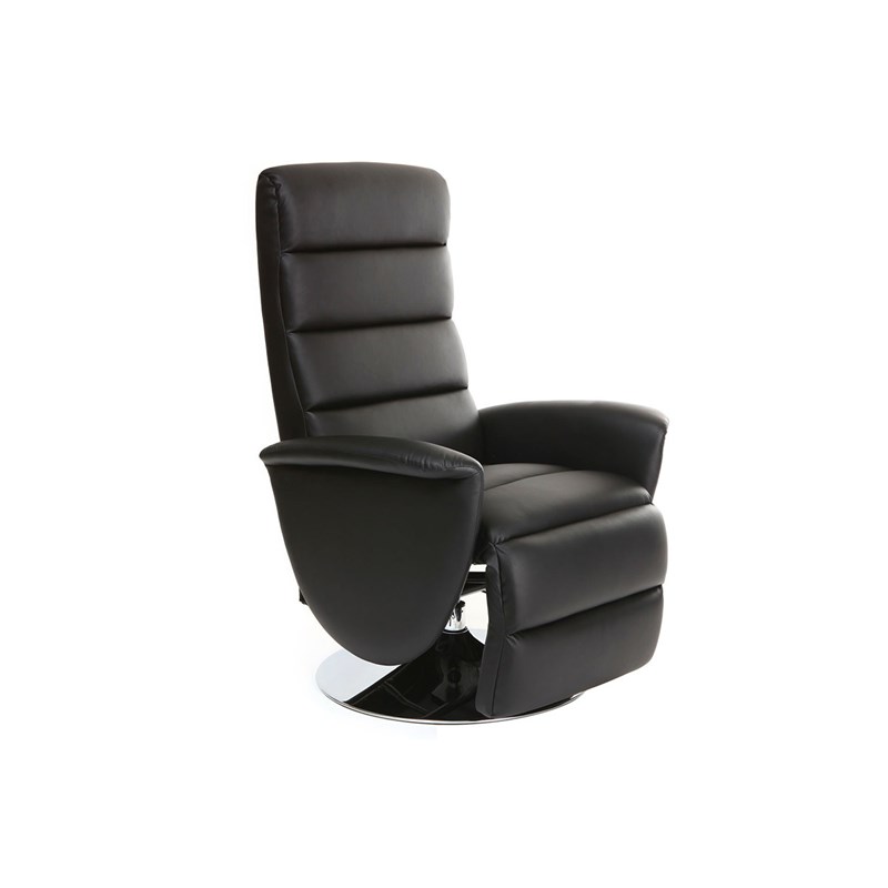 Fauteuil relax manuel noir nelson