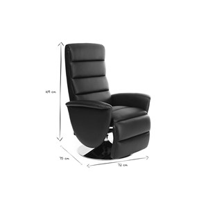 Fauteuil relax manuel noir nelson