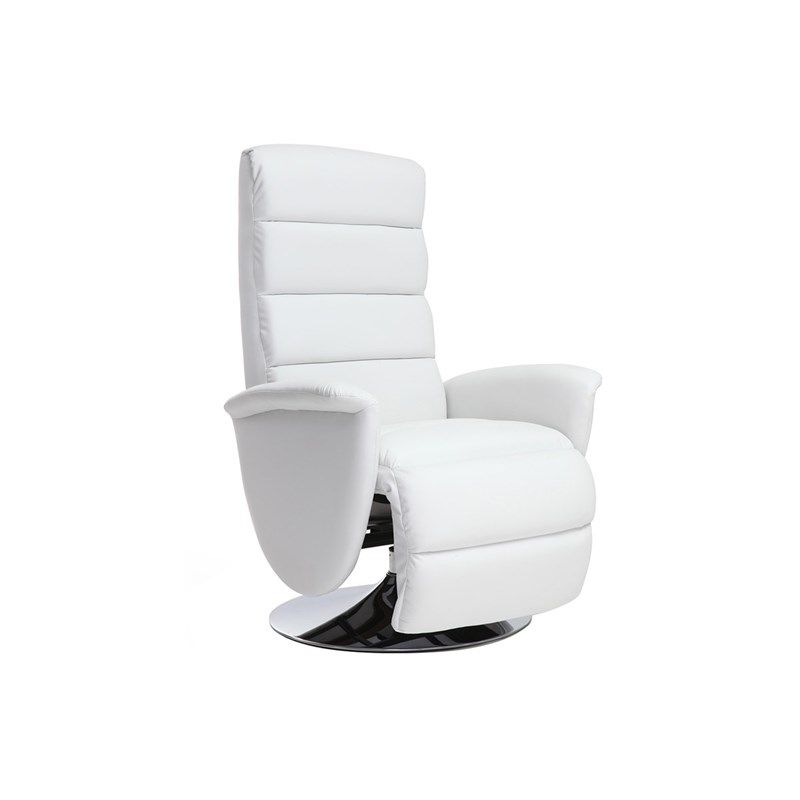 Fauteuil relax manuel blanc nelson