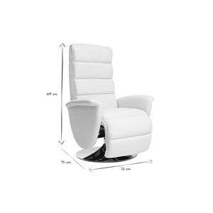 Fauteuil relax manuel blanc nelson