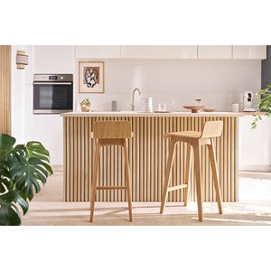 Chaise de bar en bois clair h75 cm baltik