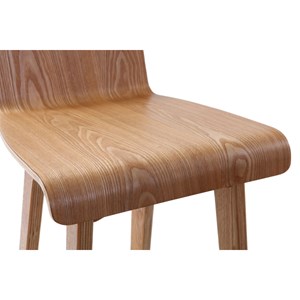 Chaise de bar en bois clair h75 cm baltik