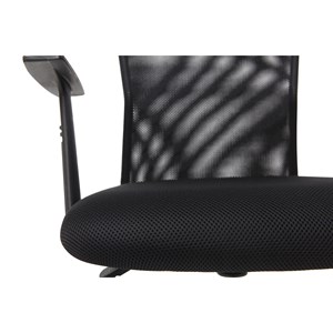 Fauteuil de bureau à roulettes en mesh noir et acier chromé pluz