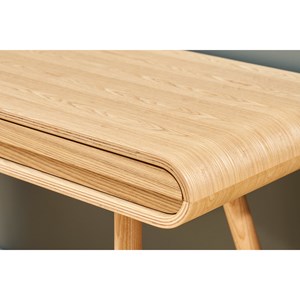 Bureau avec rangements 2 tiroirs bois clair l120 cm bjorg