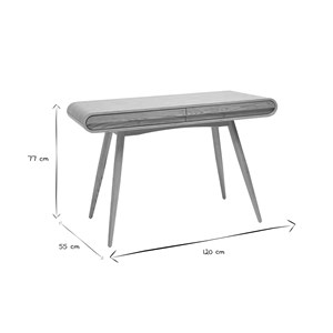 Bureau avec rangements 2 tiroirs bois clair l120 cm bjorg