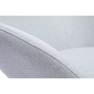 Rocking chair en tissu gris, métal noir et bois clair jhene