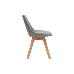 Chaises en tissu gris et bois clair (lot de 2) matilde