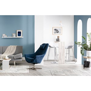 Tabourets de bar avec motif baroque noir (lot de 2) barocca