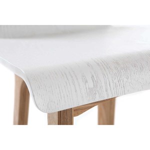 Chaise de bar 75 cm bois et blanc baltik