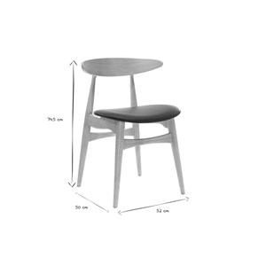 Chaises en bois clair et noir (lot de 2) walford