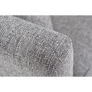 Canapé déhoussable 3 places en tissu gris clair et bois clair oslo