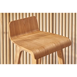 Chaise de bar bois naturel h65 cm baltik