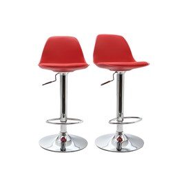 Tabourets de bar rouges (lot de 2) steevy