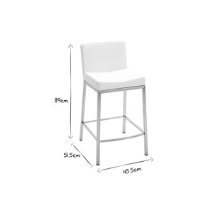 Tabourets blanc h66 cm (lot de 2) epsilon