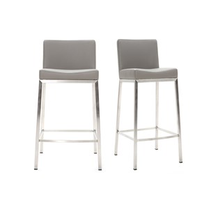Tabouret gris h66 cm (lot de 2) epsilon