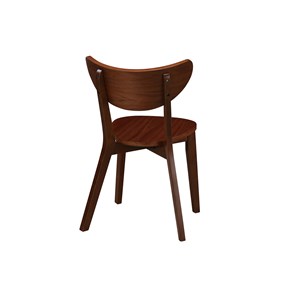 Chaises en bois foncé noyer (lot de 2) leena