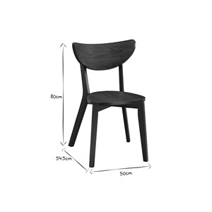 Chaises en bois foncé noyer (lot de 2) leena