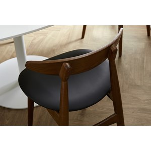 Chaises  en bois foncé et noir (lot de 2) walford