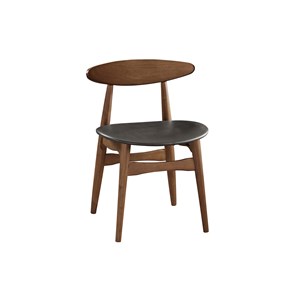 Chaises  en bois foncé et noir (lot de 2) walford