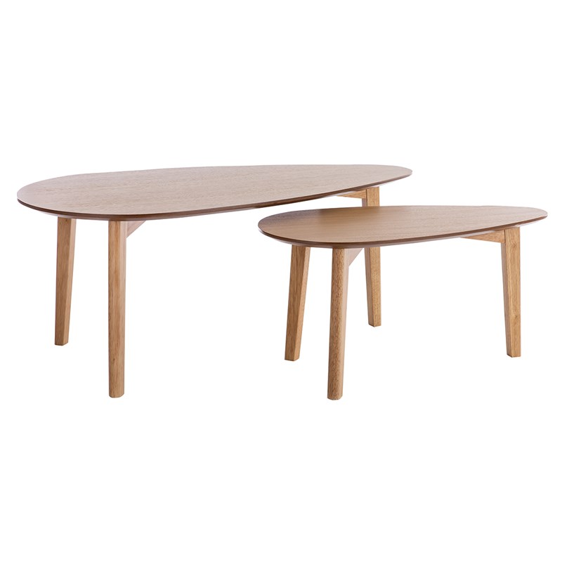 Tables basses gigognes bois clair chêne (lot de 2) artik