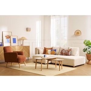 Tables basses gigognes bois clair chêne (lot de 2) artik