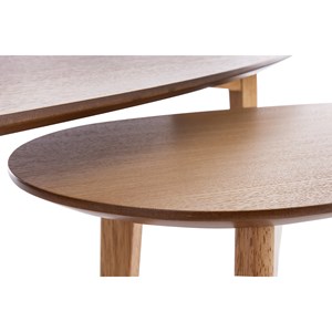 Tables basses gigognes bois clair chêne (lot de 2) artik