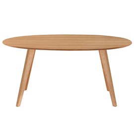 Table à manger ovale bois clair l160 cm marik