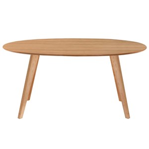 Table à manger ovale bois clair l160 cm marik
