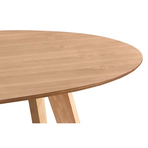 Table à manger ovale bois clair l160 cm marik