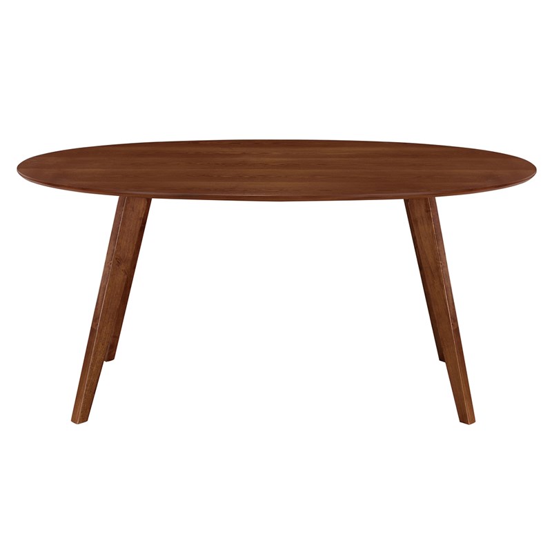Table à manger ovale en bois foncé l160 cm marik