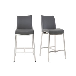 Tabourets de bar gris foncé h70 cm (lot de 2) olly