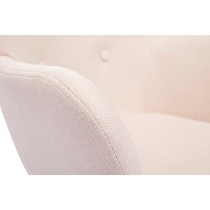 Fauteuil enfant en tissu rose poudré et bois clair baby bristol