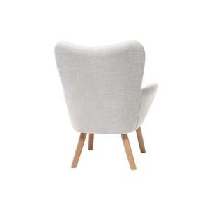 Fauteuil enfant en tissu gris polaire et bois clair baby bristol
