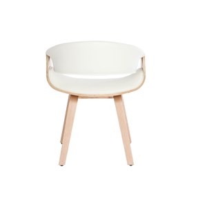 Chaise blanc et bois clair aramis