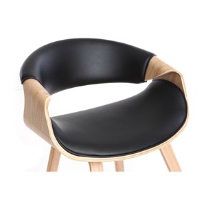 Chaise noir et bois clair aramis