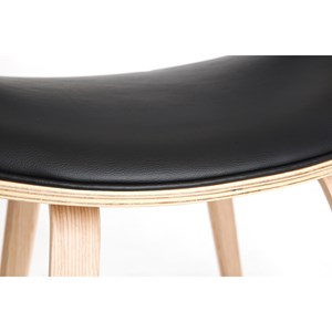 Chaise noir et bois clair aramis