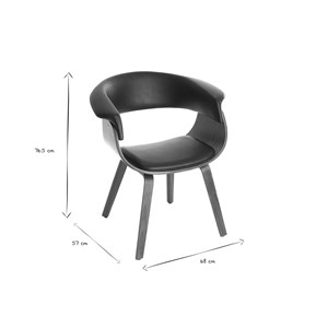 Chaise blanc et bois clair oktav