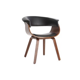 Chaise noir et bois foncé noyer oktav