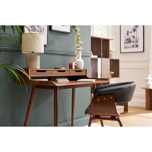 Chaise noir et bois foncé noyer oktav