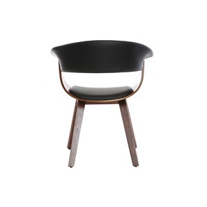 Chaise noir et bois foncé noyer oktav