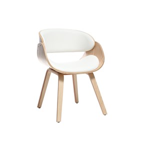 Chaise blanc et bois clair bent