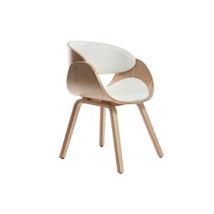 Chaise blanc et bois clair bent