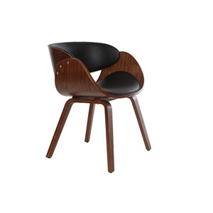Chaise noir et bois foncé noyer bent