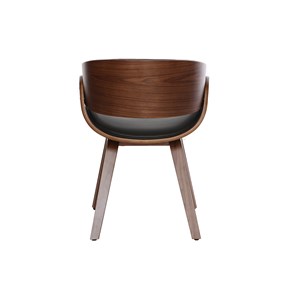 Chaise noir et bois foncé noyer bent